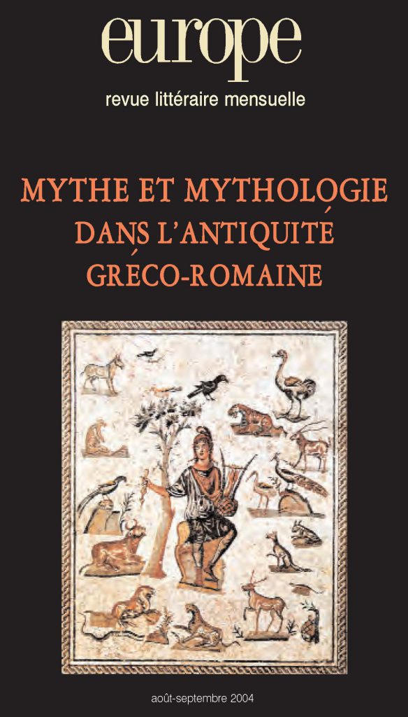 n° 904905  Mythe et mythologie dans l'Antiquité  août / sept 2004